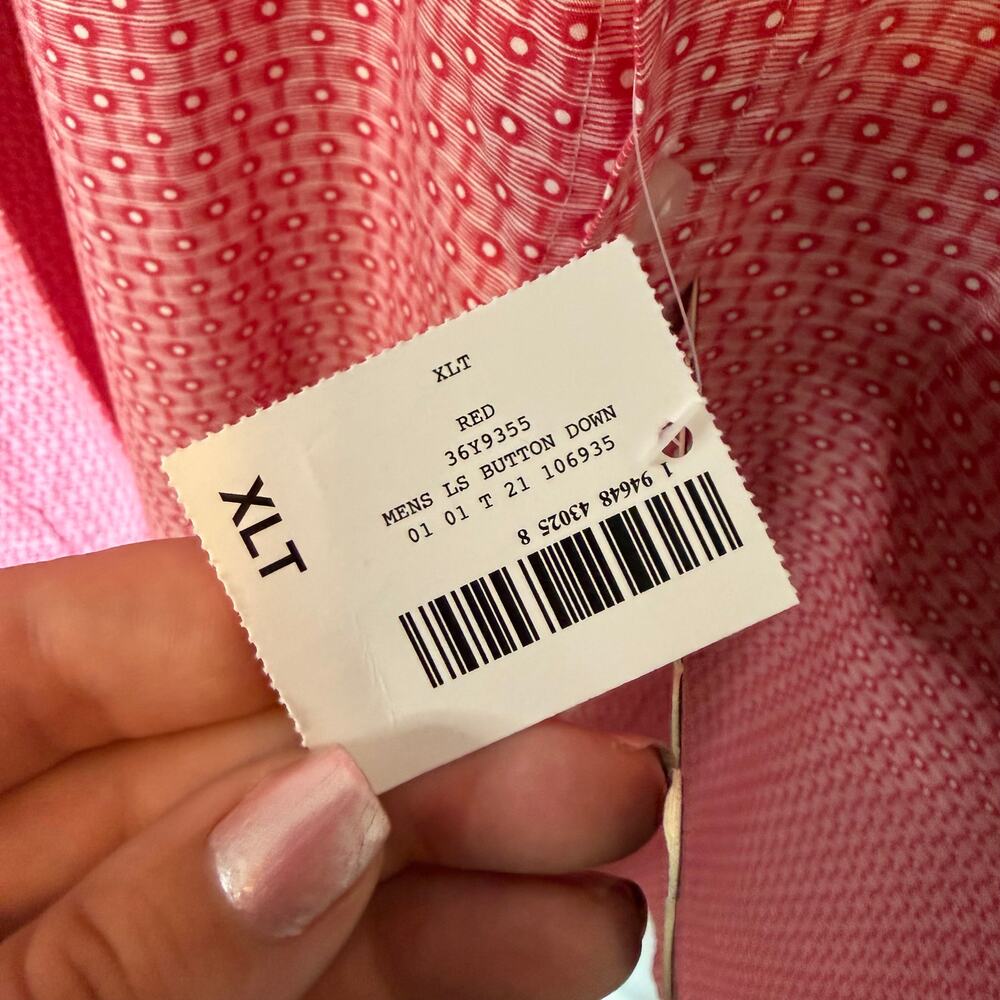 NWT Panhandle Select Long Sleeve Pink Button Down Shirt Men's XLT - Picture 4 of 5